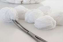 Gazekompress, -bind, -krøller