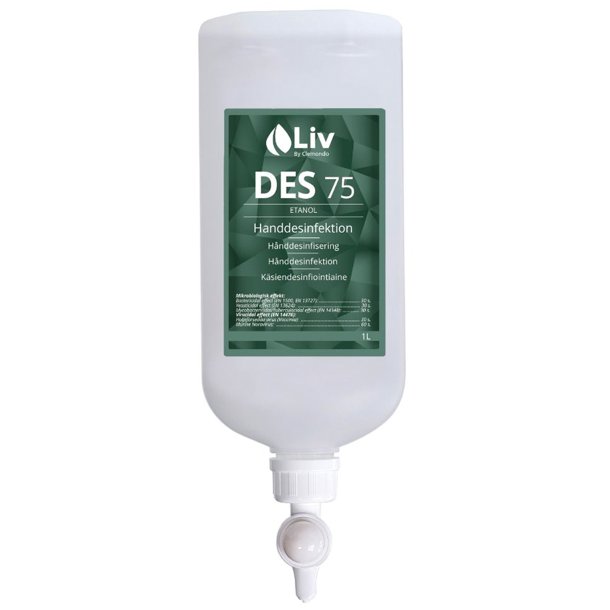 LIV dispenser, rustfrit st�l, 14 cm pumpe arm, til 1000 ml s�be eller h�nddesinfektion.