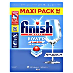 Opvasketabs - Finish Power Classic Maxipack - 64 stk