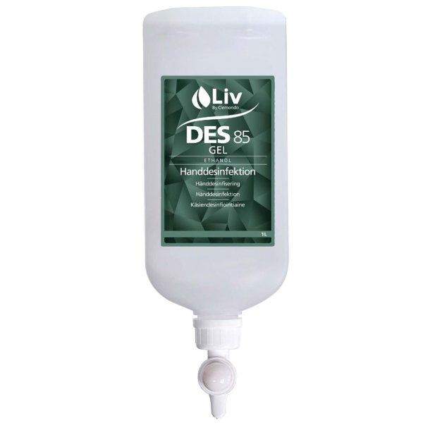 LIV hnddesinfektion 85% gel til dispenser, 1000 ml