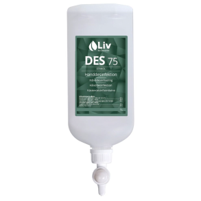 LIV hnddesinfektion 75% sprit til dispenser, 1000 ml