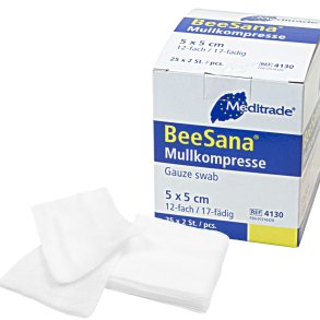 Gazekompres 12-lags5x5 cm 150 stk  STERILE