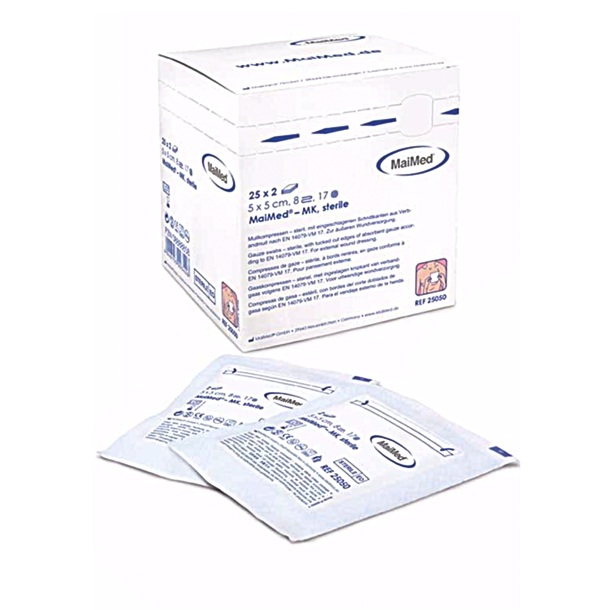 Gazekompres 16-lags7,5x7,5 cm STERILE  