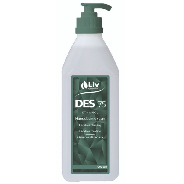 LIV h�nddesinfektion 75% sprit med pumpe, 600 ml