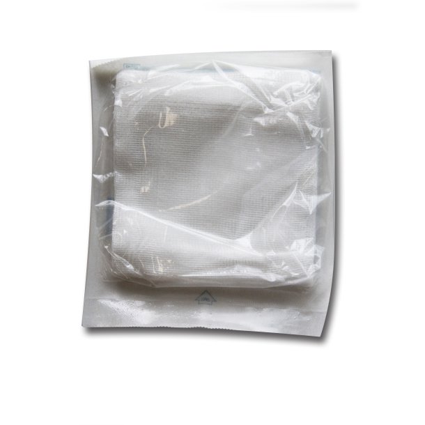 Gazekompres 8-lags10x10 cm  STERILE  5 stk/ brev - 35 breve /ske
