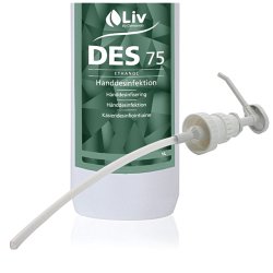 LIV -1 liters h�nddesinfektion 75% sprit incl.pumpe
