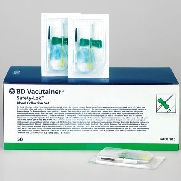 Vacutainer, 21G grn prvetagningsst,safety-lok, 0,8 mm x 19 mm