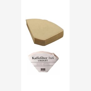 Kaffefilter, ubleget, 200 stk  1 x 4 